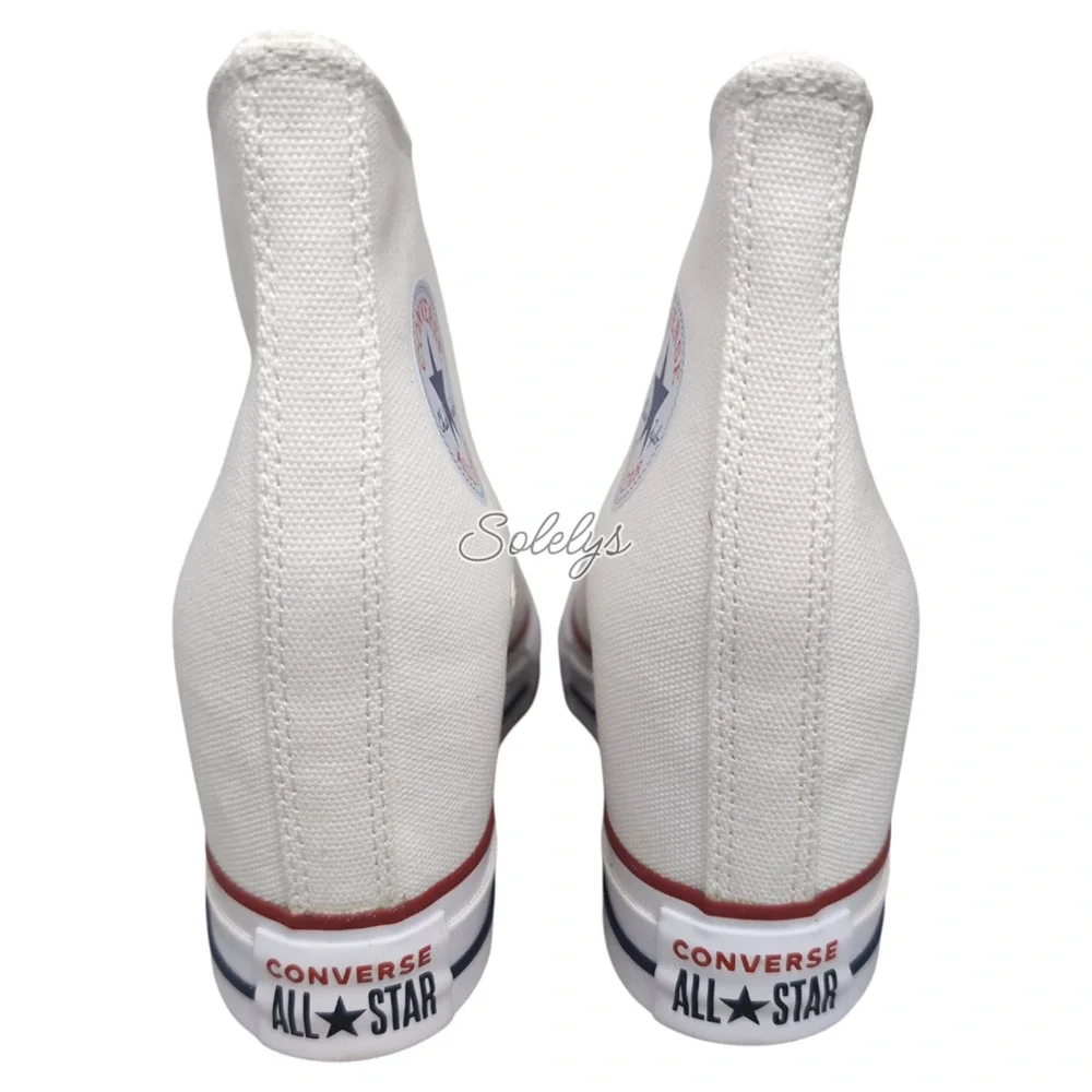 Converse Chuck Taylor All Star Hidden Wedge Platform White Canvas Sneaker 6